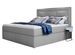 Lit continental tissu gris clair Balore - Photo n°1