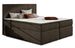 Lit continental tissu marron avec matelas et surmatelas Louna - Photo n°1