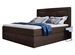 Lit continental tissu marron Balore - Photo n°1