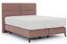 Lit continental tissu rose Tiempo avec matelas 30 cm en latex et pied métal noir - Photo n°1