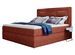Lit continental tissu rouge tomette Balore - Photo n°1