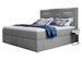 Lit continental velours gris clair Balore - Photo n°1