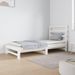 Lit coulissant Blanc 2x(90x190) cm Bois de pin massif - Photo n°1