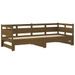 Lit coulissant Marron miel Bois de pin massif 2x(80x200) cm - Photo n°6