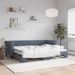 Lit de jour avec lit gigogne gris foncé 80x200 cm velours - Photo n°1