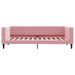 Lit de jour avec lit gigogne rose 100x200 cm velours - Photo n°9