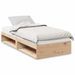 Lit de jour avec matelas 100x200 cm bois de pin massif - Photo n°1