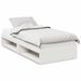 Lit de jour avec matelas blanc 80x200 cm bois de pin massif - Photo n°1