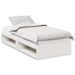 Lit de jour avec matelas blanc 90x200 cm bois de pin massif - Photo n°1