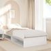 Lit de jour avec matelas blanc 90x200 cm bois de pin massif - Photo n°3