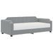 Lit de jour avec matelas gris clair 100x200 cm tissu - Photo n°2