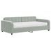 Lit de jour avec matelas gris clair 100x200 cm velours - Photo n°2