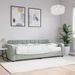 Lit de jour avec matelas gris clair 90x200 cm velours - Photo n°1