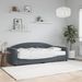 Lit de jour avec matelas gris foncé 80x200 cm velours - Photo n°1