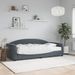 Lit de jour avec matelas gris foncé 90x200 cm velours - Photo n°1