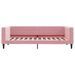 Lit de jour avec matelas rose 100x200 cm velours - Photo n°4