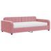 Lit de jour avec matelas rose 100x200 cm velours - Photo n°2