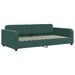 Lit de jour avec matelas vert foncé 100x200 cm velours - Photo n°3