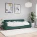 Lit de jour avec matelas vert foncé 80x200 cm velours - Photo n°1