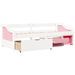 Lit de jour et 3 tiroirs sans matelas IRUN blanc rose 90x200 cm - Photo n°6