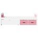 Lit de jour et 5 tiroirs sans matelas IRUN blanc rose 90x200 cm - Photo n°5