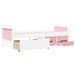 Lit de jour et 5 tiroirs sans matelas IRUN blanc rose 90x200 cm - Photo n°6