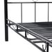 Lit de repos avec matelas Noir Métal 90 x 200 cm - Photo n°9