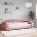 Lit de repos rose 100x200 cm velours - Photo n°1