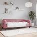 Lit de repos rose 80x200 cm velours - Photo n°2