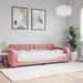 Lit de repos rose 80x200 cm velours - Photo n°1