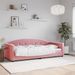 Lit de repos rose 90x200 cm velours - Photo n°1