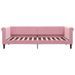 Lit de repos rose 90x200 cm velours - Photo n°3