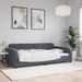 Lit de repos sans matelas gris foncé 100x200 cm velours - Photo n°1