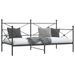 Lit de repos sans matelas noir 107x203 cm acier - Photo n°4