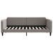 Lit de repos taupe 90x200 cm tissu - Photo n°3