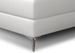 Lit design continental avec tête de lit capitonnée strass simili cuir blanc Banky - Photo n°4