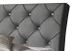 Lit design continental avec tête de lit capitonnée strass tissu gris anthracite Banky - Photo n°3