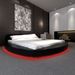 Lit design rond à led simili cuir noir Vogue 180x200 cm - Photo n°1