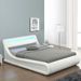 Lit design simili blanc avec Led Zapa 160 - Photo n°1