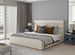 Lit design simili cuir beige clair avec coffre de rangement Klarina - Photo n°2
