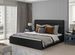 Lit design simili cuir noir Klarina - Photo n°2