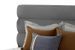Lit design velours gris Klarina - Photo n°3