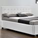 Lit double coffre avec sommier relevable simili blanc koby 140 - Photo n°3