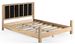 Lit en bois massif clair avec tête de lit tissu doux Mirenda - 7 tailles - Photo n°1