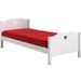 Lit enfant AMORI 90x200 – Blanc laqué & détails cœur - Photo n°1