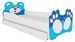 Lit enfant avec motif petit lion bleu 70x140 ou 80x160 cm - Matelas inclus - Tiroir de rangement - Photo n°1