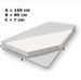 Lit enfant bois blanc 2 couchages 70x140 ou 80x160 cm - Sommier et matelas inclus - Madale - Photo n°7