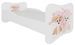 Lit enfant bois blanc imprimé chiens amoureux 70x140 ou 80x160 cm - Sommier et matelas inclus - Ondula - Photo n°1