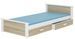 Lit enfant bois pin blanc et bois sonoma 90x200 cm avec 2 tiroirs de rangement Lydia - Photo n°1