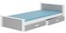 Lit enfant bois pin blanc et gris clair 90x200 cm avec 2 tiroirs de rangement Lydia - Photo n°1